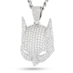 Batman X King Ice - Cowl Necklace -King Ice Shop batman x king ice cowl necklace white gold 1 8 king ice 32962608824495