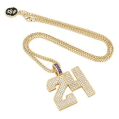 Black Mamba Classic Number 24 Necklace -King Ice Shop black mamba classic number 24 necklace 14k gold 1 7 king ice 30592027852975