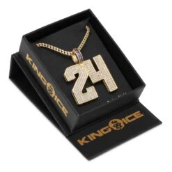 Black Mamba Classic Number 24 Necklace -King Ice Shop black mamba classic number 24 necklace 14k gold 1 7 king ice 30592083460271