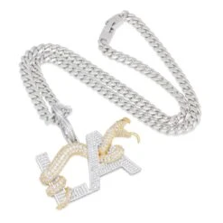 Black Mamba LA Necklace -King Ice Shop black mamba la necklace king ice 30598157762735