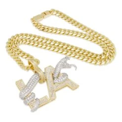 Black Mamba LA Necklace -King Ice Shop black mamba la necklace king ice 32144655548591