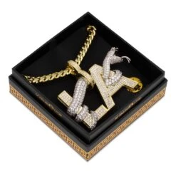 Black Mamba LA Necklace -King Ice Shop black mamba la necklace king ice 32144682451119