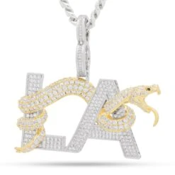 Black Mamba LA Necklace -King Ice Shop black mamba la necklace white gold 2 7 king ice 30598097961135