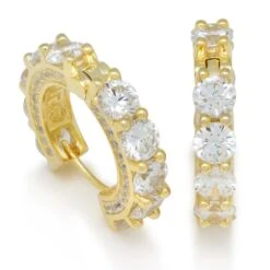 Brilliant-Cut Hoop Earrings