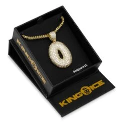 Bubble Letter O Necklace -King Ice Shop bubble letter o necklace 14k gold 1 7 king ice 30596479877295