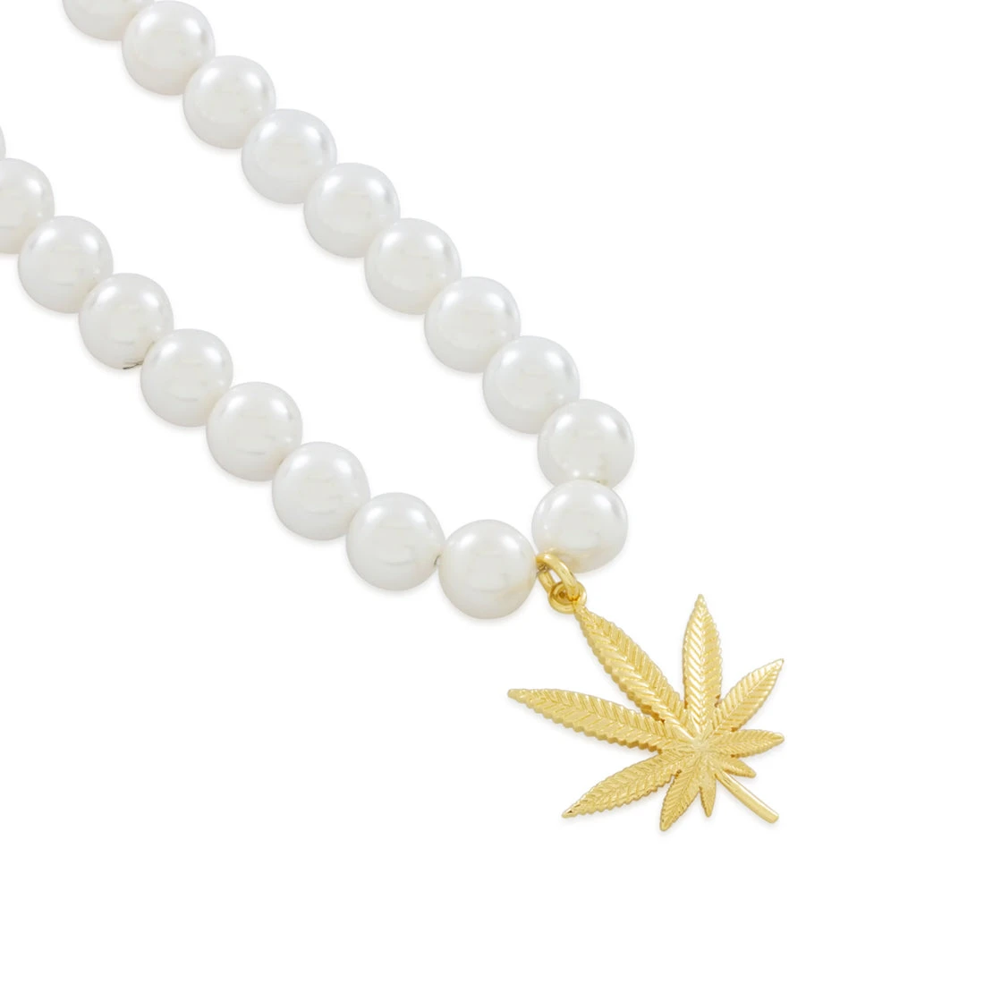 Cannabis Leaf Pearl Necklace 3 Cannabis Leaf Pearl Necklace - Image 3