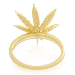 Cannabis Leaf Ring 11 Cannabis Leaf Ring -King Ice Shop cannabis leaf ring king ice 34601003483311
