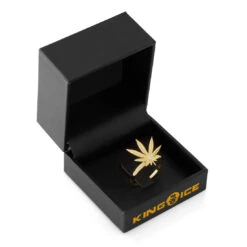 Cannabis Leaf Ring 13 Cannabis Leaf Ring -King Ice Shop cannabis leaf ring king ice 34601003516079