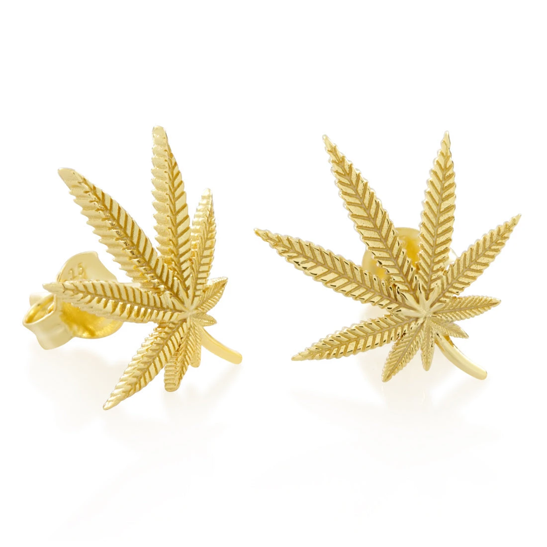 Cannabis Leaf Stud Earrings 1 Cannabis Leaf Stud Earrings