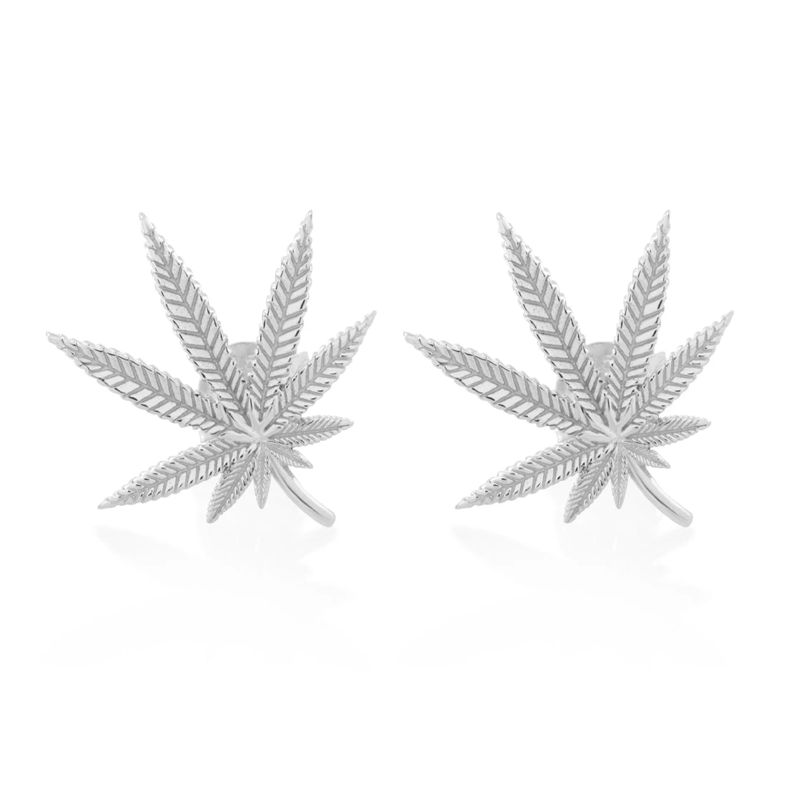 Cannabis Leaf Stud Earrings 3 Cannabis Leaf Stud Earrings - Image 3