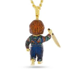 King Ice Shop -King Ice Shop chucky x king ice evil chucky doll necklace 14k gold 2 4 king ice 31394226602159