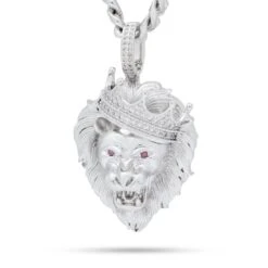 Classic Roaring Lion Necklace 13 Classic Roaring Lion Necklace -King Ice Shop classic roaring lion necklace white gold 2 5 king ice 30543481110703