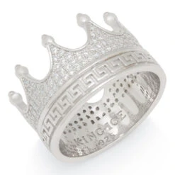 Crown Ring -King Ice Shop crown ring sterling silver white gold 7 king ice 30584907759791