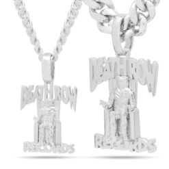 Death Row Records X King Ice - Logo Necklace -King Ice Shop death row records x king ice death row necklace king ice 30551347495087