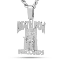 Death Row Records X King Ice - Logo Necklace -King Ice Shop death row records x king ice death row necklace white gold 2 3 king ice 30551494787247