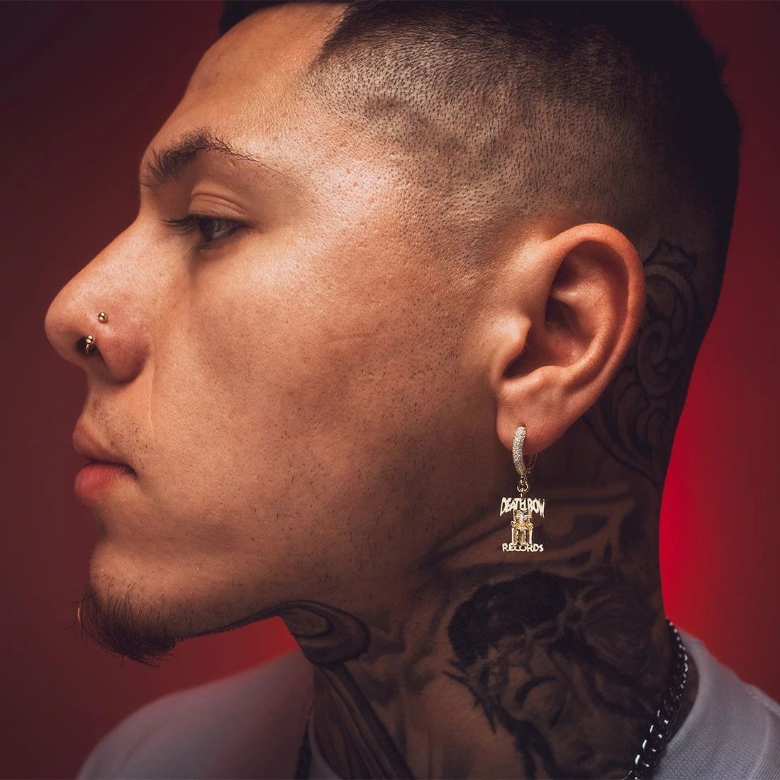 Death Row Records X King Ice - Hanging Logo Earrings 3 Death Row Records X King Ice - Hanging Logo Earrings - Image 3