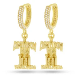 Death Row Records X King Ice - Hanging Logo Earrings