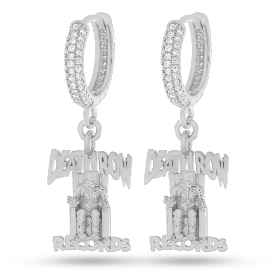 Death Row Records X King Ice - Hanging Logo Earrings 4 Death Row Records X King Ice - Hanging Logo Earrings - Image 4