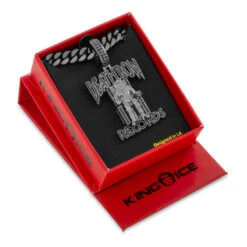 Death Row Records X King Ice - Iced Logo Necklace -King Ice Shop death row records x king ice iced logo necklace king ice 35638341599407