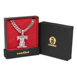 Death Row Records X King Ice - Iced Logo Necklace -King Ice Shop death row records x king ice iced logo necklace king ice 35935888572591