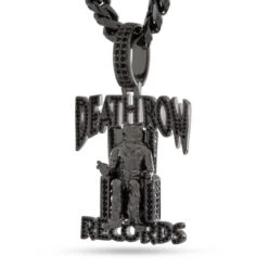 Death Row Records X King Ice - Iced Logo Necklace -King Ice Shop death row records x king ice iced logo necklace king ice 35935891554479