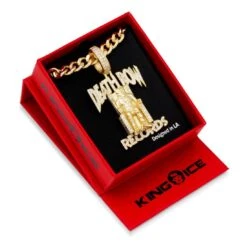 Death Row Records X King Ice - Solid Gold Iced Logo Necklace 26 Death Row Records X King Ice - Solid Gold Iced Logo Necklace -King Ice Shop death row records x king ice solid gold iced logo necklace solid gold 14k gold 2 3 king ice 37562676478127