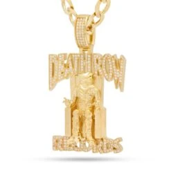 Death Row Records X King Ice - Solid Gold Iced Logo Necklace 27 Death Row Records X King Ice - Solid Gold Iced Logo Necklace -King Ice Shop death row records x king ice solid gold iced logo necklace solid gold 14k gold 2 3 king ice 37562676543663