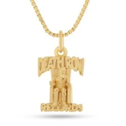 Death Row Records X King Ice - Sterling Silver Flyweight Logo Necklace