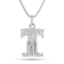 Death Row Records X King Ice - Sterling Silver Flyweight Logo Necklace 12 Death Row Records X King Ice - Sterling Silver Flyweight Logo Necklace -King Ice Shop death row records x king ice sterling silver flyweight logo necklace 0 5 white gold 20 king ice 37184765919407