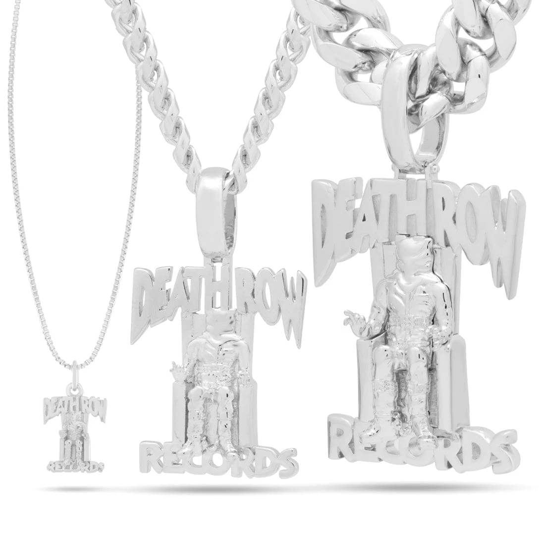 Death Row Records X King Ice - Sterling Silver Flyweight Logo Necklace 8 Death Row Records X King Ice - Sterling Silver Flyweight Logo Necklace - Image 8