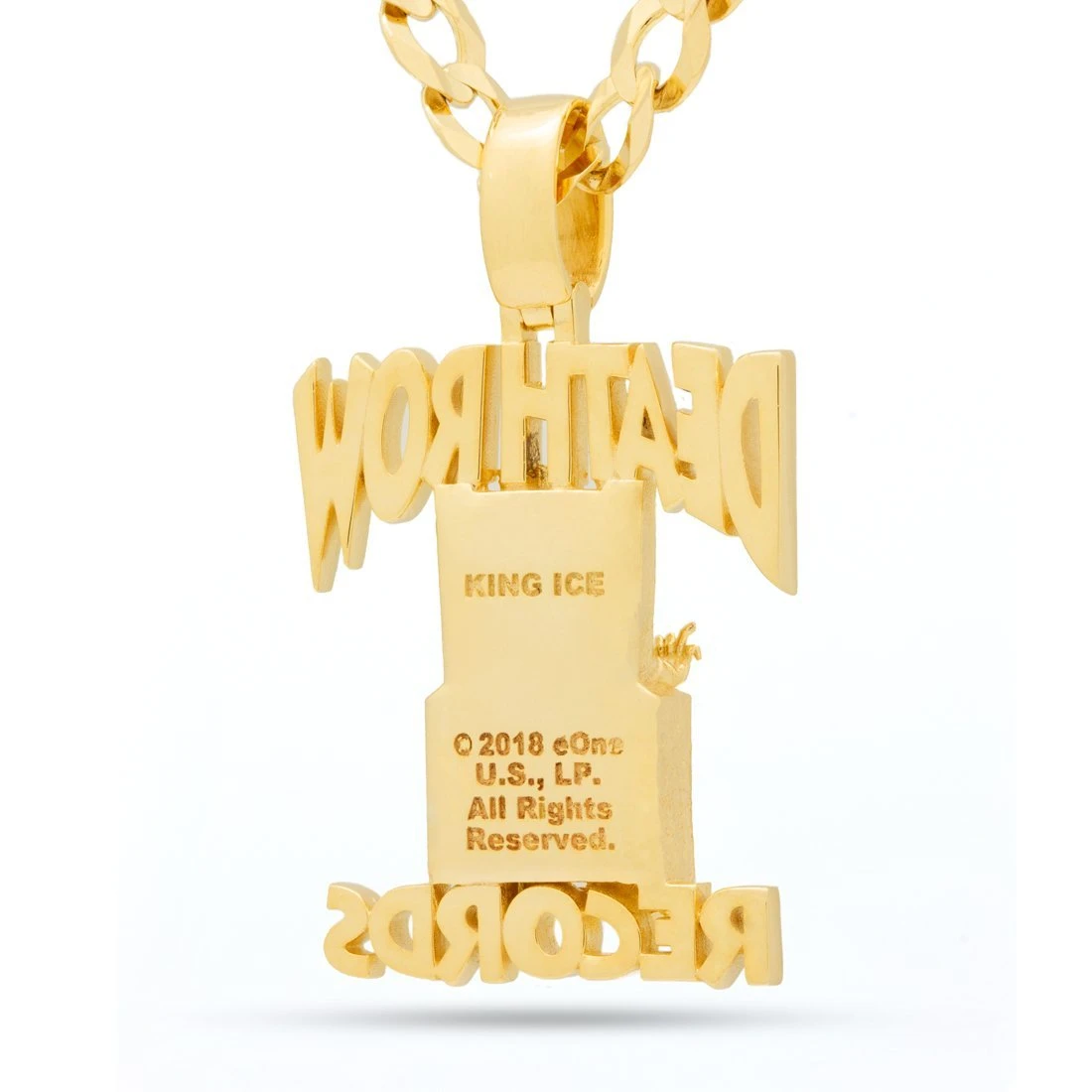 Death Row Records X King Ice - 14K Solid Gold Logo Necklace 2 Death Row Records X King Ice - 14K Solid Gold Logo Necklace - Image 2