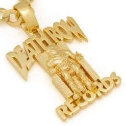 Death Row Records X King Ice - 14K Solid Gold Logo Necklace 8 Death Row Records X King Ice - 14K Solid Gold Logo Necklace -King Ice Shop death row x king ice 14k solid gold death row logo necklace king ice 14886362742838