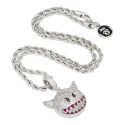 Devil Emoji Necklace -King Ice Shop devil emoji necklace king ice 30589561798831