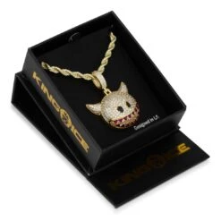 Devil Emoji Necklace -King Ice Shop devil emoji necklace king ice 30589645226159