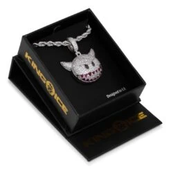 Devil Emoji Necklace -King Ice Shop devil emoji necklace king ice 30589645914287