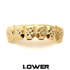 Diamond Cut Grillz -King Ice Shop diamond cut grillz 14k gold bottom king ice 30596731011247
