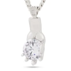 Diamond Hands Necklace 12 Diamond Hands Necklace -King Ice Shop diamond hands necklace white gold 2 7 king ice 31564959973551