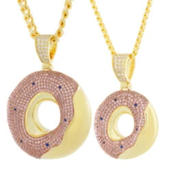 Donut Necklace 17 Donut Necklace -King Ice Shop donut necklace 14k gold 1 5 king ice 36540288762031