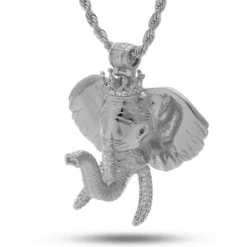 Elephant Necklace -King Ice Shop elephant necklace white gold 2 3 king ice 17483431247926