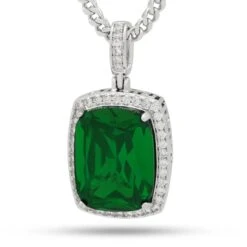 Emerald Crown Julz Necklace -King Ice Shop emerald crown julz necklace white gold 1 5 king ice 30592670007471
