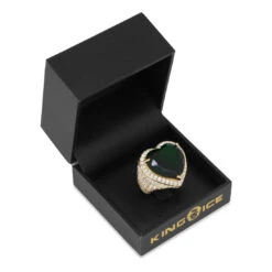 Emerald Heart Ring -King Ice Shop emerald heart ring king ice 17326033076278