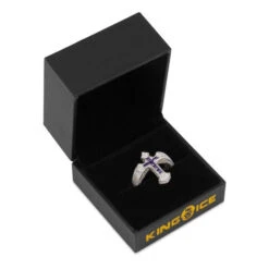 Fleur De Lis Cross Ring -King Ice Shop fleur de lis cross ring king ice 35623688372399