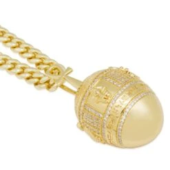 Golden Stash Egg Of The Pharaoh Necklace -King Ice Shop golden stash egg of the pharaoh necklace 14k gold 3 1 king ice 30535783678127