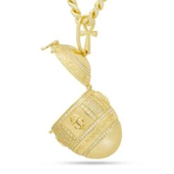 Golden Stash Egg Of The Pharaoh Necklace -King Ice Shop golden stash egg of the pharaoh necklace 14k gold 3 1 king ice 30535988019375