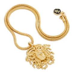 Medusa Necklace -King Ice Shop gorgoneion necklace 2 0 14k gold king ice 36871007469743