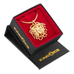 Medusa Necklace -King Ice Shop gorgoneion necklace 2 0 14k gold king ice 36871007502511