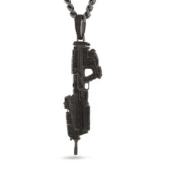 Halo X King Ice - MA5C Assault Rifle Necklace -King Ice Shop halo x king ice assault rifle black gold 3 king ice 35460038623407