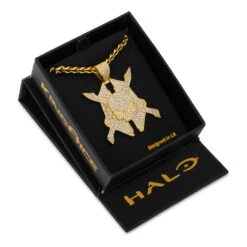 Halo X King Ice - Legendary Emblem Necklace 12 Halo X King Ice - Legendary Emblem Necklace -King Ice Shop halo x king ice legendary emblem king ice 35459929407663