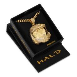 Halo X King Ice - Master Chief Helmet II Necklace 11 Halo X King Ice - Master Chief Helmet II Necklace -King Ice Shop halo x king ice master chief helmet necklace ii king ice 35460158095535