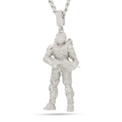 Halo X King Ice - Master Chief Necklace -King Ice Shop halo x king ice master chief necklace pre order white gold 2 8 king ice 31482706231471
